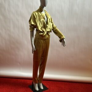 Vivienne Westwood RED LABEL SUIT it 40 yellow shiny SS17